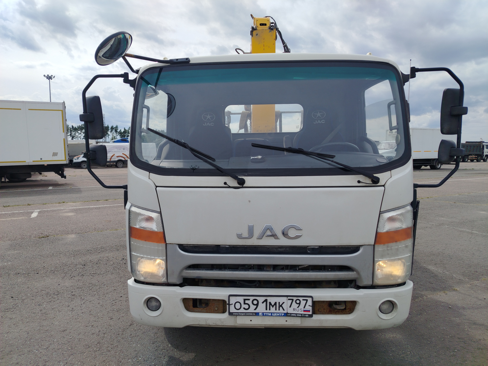 JAC N90 Бортовой с КМУ АБ-71AALJ (Дизельный, 3,8 л, 152 л.с., МТ)