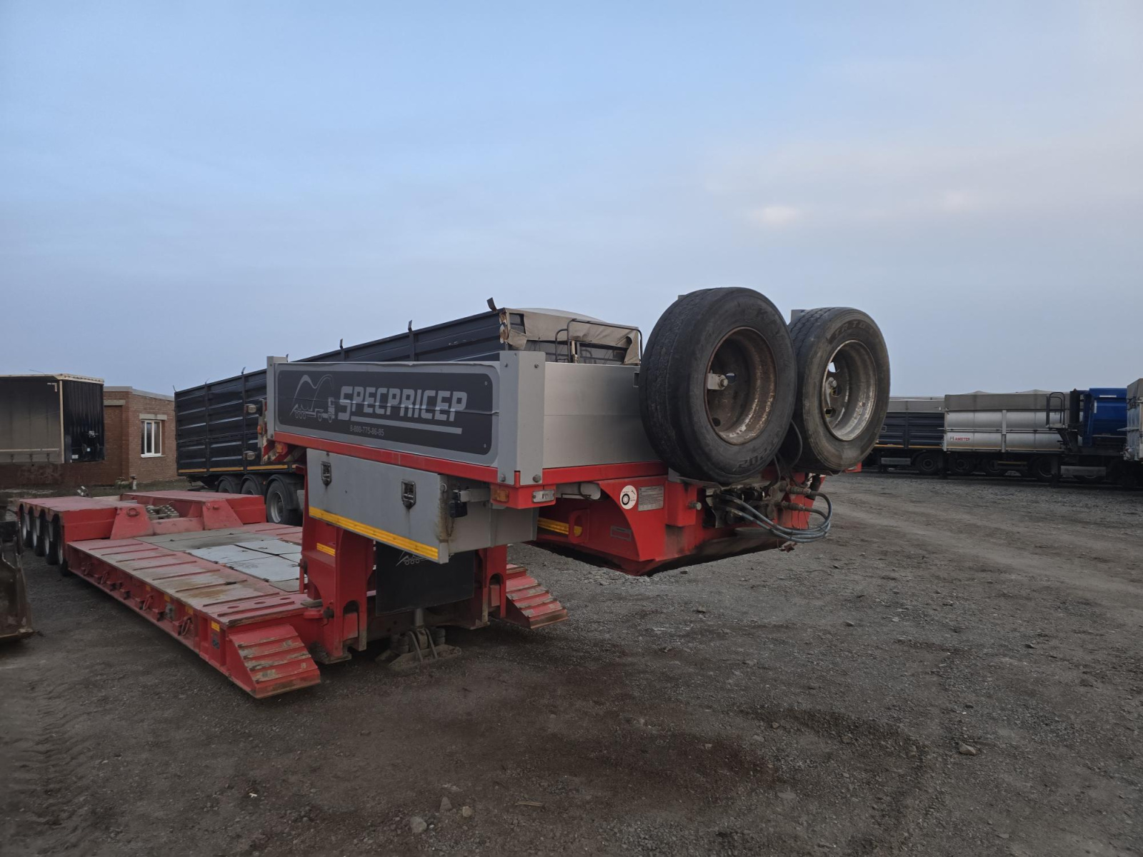 Спецприцеп 9942* Полуприцеп тяжеловоз 4 оси 994294-05 (Раздвижной)