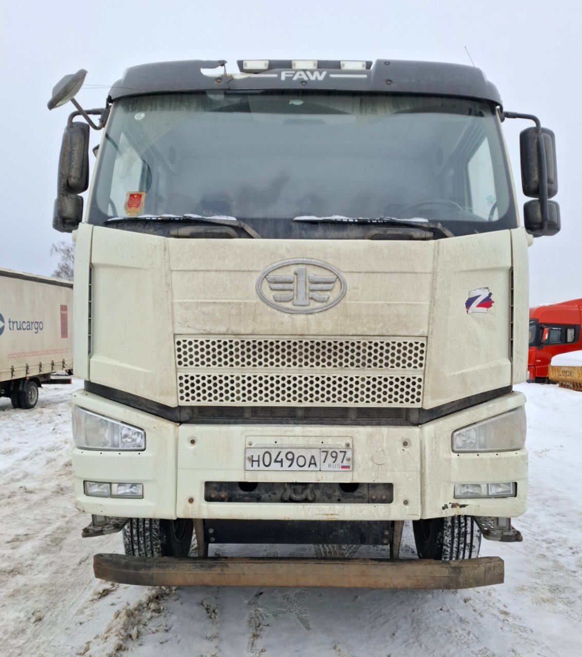 FAW J6 6x4 Бортовой с КМУ 78F102 (Дизельный, 11,1 л, 390 л.с., МТ)