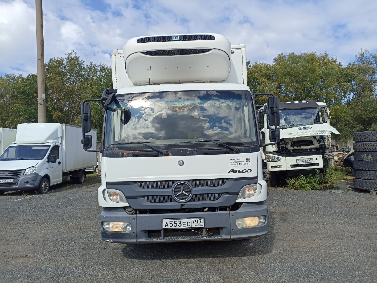 Mercedes-Benz ATEGO 4x2 Изотермический/рефрижератор с гидробортом 1218 L (Рефрижератор, Дизельный, 4,2 л, 177 л.с., МТ), 2017г., 607746 км